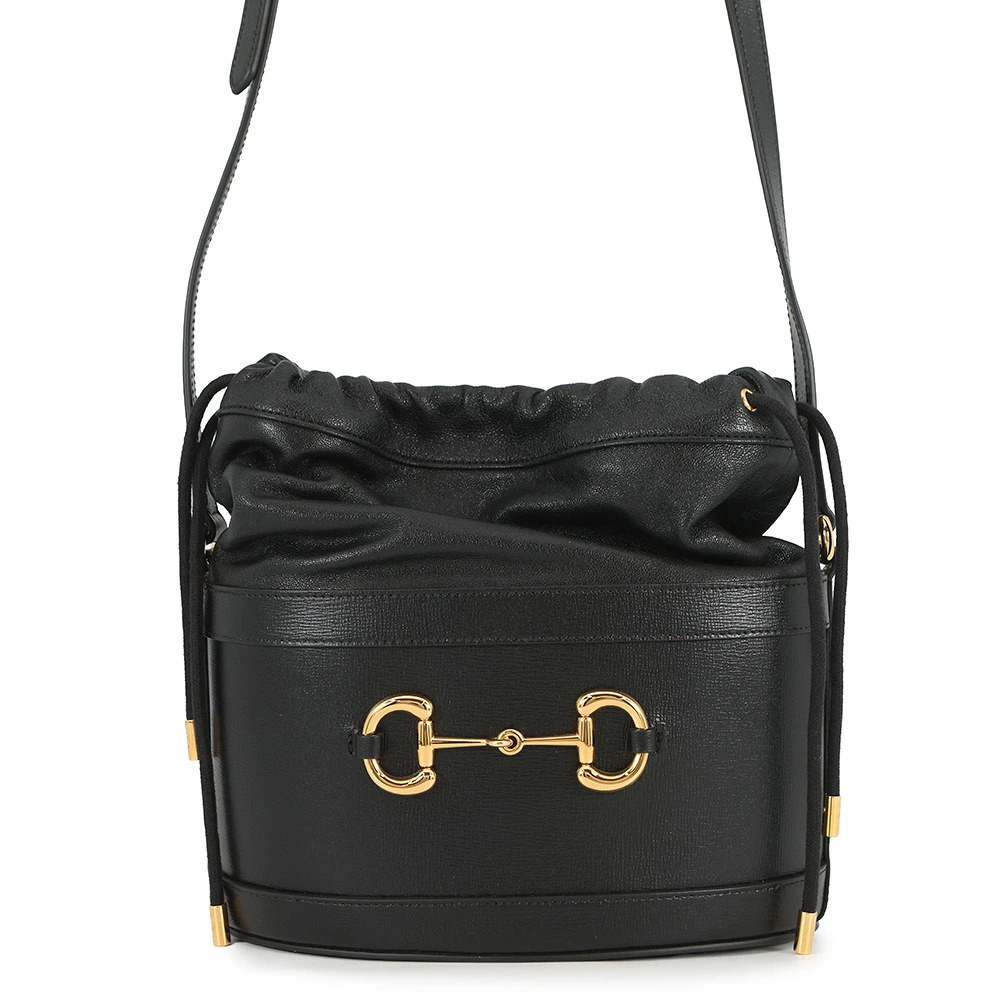 Gucci Bag Black Shoulder Horsebit Bucket - Picture 2 of 12